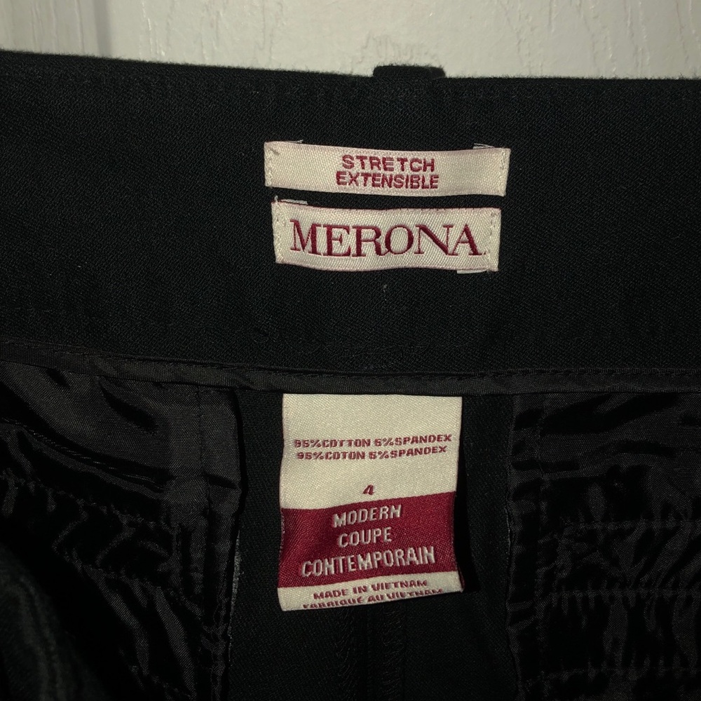 Black professional half calf pants